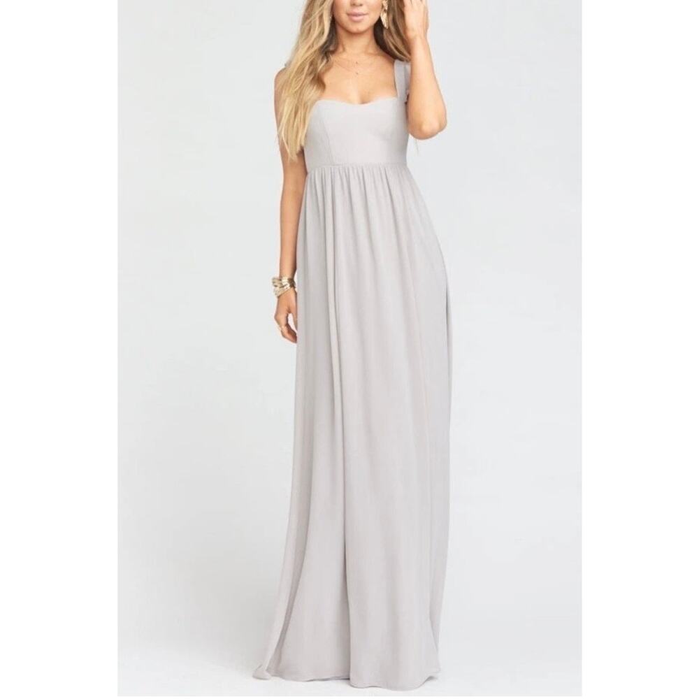 NWT Show Me Your MuMu Light Lavender Chiffon June Maxi Gown Dress Size XS